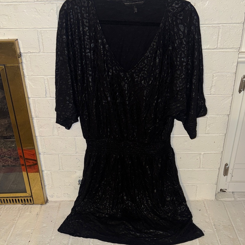 White House Black Market Black Midi Dress